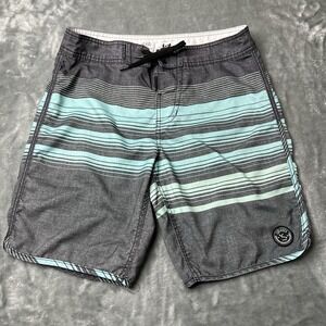 Lost Boardshorts Men Size‎ 32 Blue Grey Drawstring Zip Pocket Summer Beach